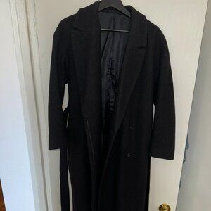 COS, Black Belted Wool Coat